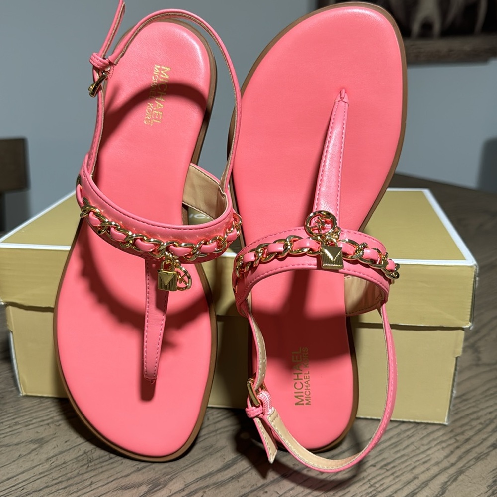 MICHAEL KORS ELSA THONG NAPPA PU GRAPEFRUIT